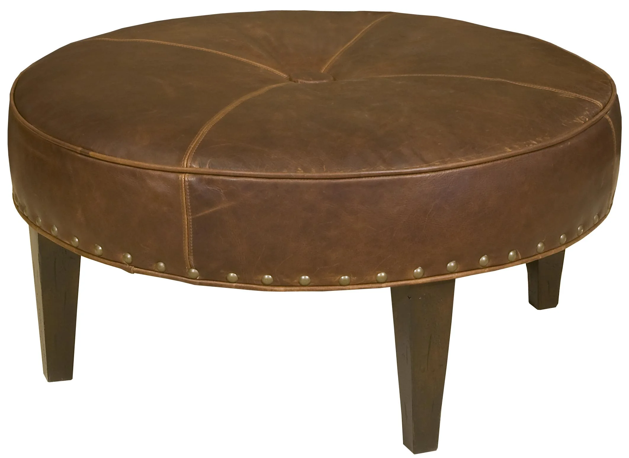 King Hickory King Hickory Accent Chairs and Ottomans W01036L Rounder Traditional Ottoman with